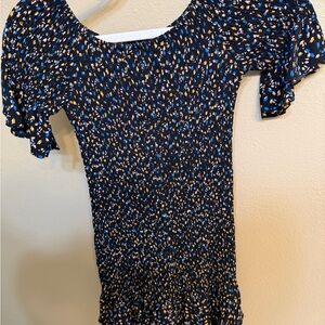 Olivaceous Multicolor Textured Top